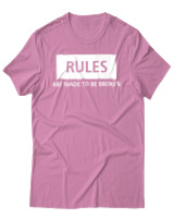T-Shirt Αντρικό - Rules Are Made To Be Broken - Color Thumbnail Ροζ