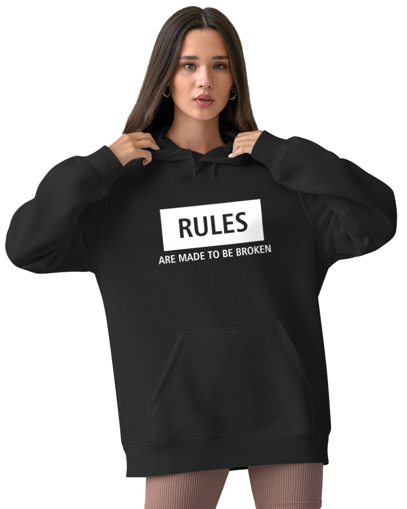Φούτερ με κουκούλα Γυναικείο - Rules Are Made To Be Broken - Image 2
