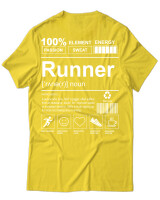T-Shirt Unisex - Runner - Color Thumbnail Κίτρινο Χρυσό