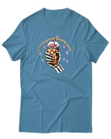 T-Shirt Αντρικό - Running On Caffeine - Color Thumbnail Τιρκουάζ