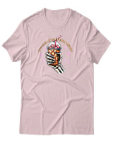 T-Shirt Αντρικό - Running On Caffeine - Color Thumbnail Απαλό Ροζ
