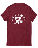 T-Shirt Αντρικό - Running On Empty - Color Thumbnail Σκούρο Κόκκινο