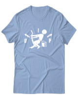 T-Shirt Αντρικό - Running On Empty - Color Thumbnail Γαλάζιο