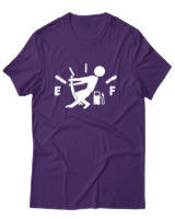 T-Shirt Αντρικό - Running On Empty - Color Thumbnail Σκούρο Μωβ