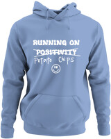 Φούτερ με κουκούλα - Running On Potato Chips - Color Thumbnail Blue Carolina