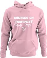 Φούτερ με κουκούλα - Running On Potato Chips - Color Thumbnail Pink
