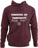 Φούτερ με κουκούλα - Running On Potato Chips - Color Thumbnail Marron