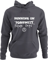 Φούτερ με κουκούλα - Running On Potato Chips - Color Thumbnail Ανθρακί