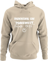 Φούτερ με κουκούλα - Running On Potato Chips - Color Thumbnail Μπέζ