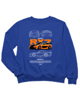 Φούτερ χωρίς κουκούλα Παιδικό - RX7 - Color Thumbnail Μπλε Ρουά