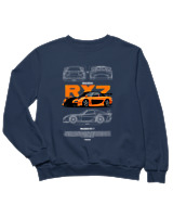 Φούτερ χωρίς κουκούλα Παιδικό - RX7 - Color Thumbnail Σκούρο Μπλε