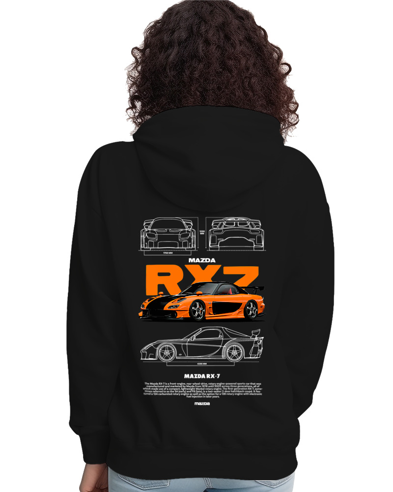 Φούτερ με κουκούλα Γυναικείο - RX7 - Image 1