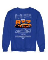 Φούτερ χωρίς κουκούλα Γυναικείο - RX7 - Color Thumbnail Μπλε Ρουά