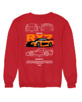 Φούτερ χωρίς κουκούλα Γυναικείο - RX7 - Color Thumbnail Κόκκινο