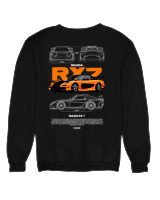 Φούτερ χωρίς κουκούλα Γυναικείο - RX7 - Color Thumbnail Μαύρο