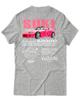 T-Shirt Unisex - S2000 Suki - Color Thumbnail Γκρι Μελανζέ