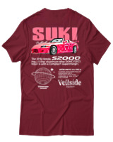 T-Shirt Unisex - S2000 Suki - Color Thumbnail Σκούρο Κόκκινο