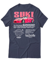T-Shirt Unisex - S2000 Suki - Color Thumbnail Μπλε Γκρι