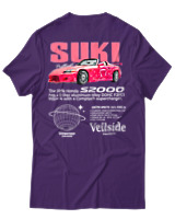 T-Shirt Unisex - S2000 Suki - Color Thumbnail Σκούρο Μωβ