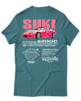 T-Shirt Unisex - S2000 Suki - Color Thumbnail Μπλε Πράσινο