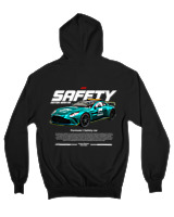 Ζακέτα Φούτερ με κουκούλα Γυναικείο - Safety F1 - Color Thumbnail Μαύρο