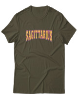 T-Shirt  Γυναικείο - Sagittarius College Letters - Color Thumbnail Χακί