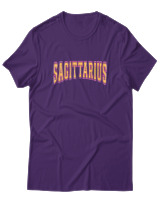 T-Shirt  Γυναικείο - Sagittarius College Letters - Color Thumbnail Μώβ