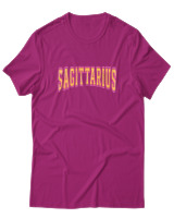 T-Shirt  Γυναικείο - Sagittarius College Letters - Color Thumbnail Φούξια