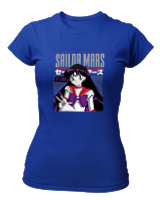 T-Shirt Στενή Γραμμή Γυναικείο - Sailor Mars - Color Thumbnail Μπλε Ρουά