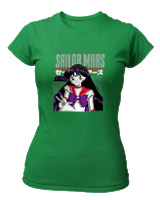 T-Shirt Στενή Γραμμή Γυναικείο - Sailor Mars - Color Thumbnail Πράσινο