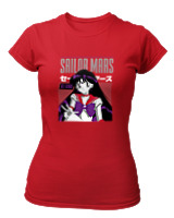 T-Shirt Στενή Γραμμή Γυναικείο - Sailor Mars - Color Thumbnail Κόκκινο