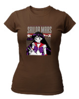 T-Shirt Στενή Γραμμή Γυναικείο - Sailor Mars - Color Thumbnail Καφέ