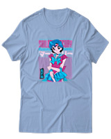 T-Shirt Αντρικό - Sailor Mercury - Color Thumbnail Γαλάζιο
