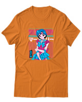 T-Shirt Αντρικό - Sailor Mercury - Color Thumbnail Πορτοκαλί