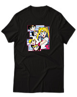 T-Shirt  Γυναικείο - Sailor Moon - Color Thumbnail Μαύρο