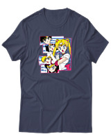 T-Shirt  Γυναικείο - Sailor Moon - Color Thumbnail Μπλέ Γκρί
