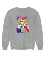 Φούτερ χωρίς κουκούλα Γυναικείο - Sailor Moon - Color Thumbnail Γκρι Μελανζέ