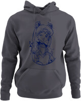 Φούτερ με κουκούλα - Sailor Moon - Color Thumbnail Ανθρακί