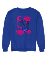 Φούτερ χωρίς κουκούλα Αντρικό - Sailor Moon Clouds - Color Thumbnail Μπλε Ρουά