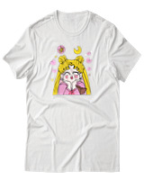 T-Shirt Unisex - Sailor Moon In Love - Color Thumbnail Άσπρο