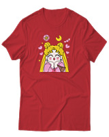 T-Shirt Unisex - Sailor Moon In Love - Color Thumbnail Κόκκινο