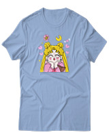 T-Shirt Unisex - Sailor Moon In Love - Color Thumbnail Γαλάζιο