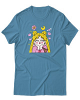 T-Shirt Unisex - Sailor Moon In Love - Color Thumbnail Τιρκουάζ