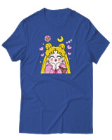 T-Shirt Unisex - Sailor Moon In Love - Color Thumbnail Μπλε Ρουά