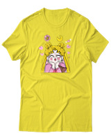 T-Shirt Unisex - Sailor Moon In Love - Color Thumbnail Κίτρινο