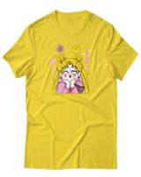 T-Shirt Unisex - Sailor Moon In Love - Color Thumbnail Χρυσό Κίτρινο