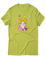 T-Shirt Unisex - Sailor Moon In Love - Color Thumbnail Λαχανί