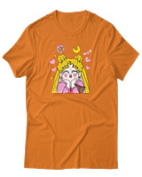 T-Shirt Unisex - Sailor Moon In Love - Color Thumbnail Πορτοκαλί