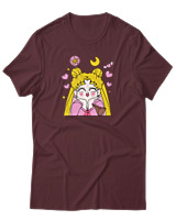 T-Shirt Unisex - Sailor Moon In Love - Color Thumbnail Μπορντό