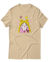 T-Shirt Unisex - Sailor Moon In Love - Color Thumbnail Μπεζ